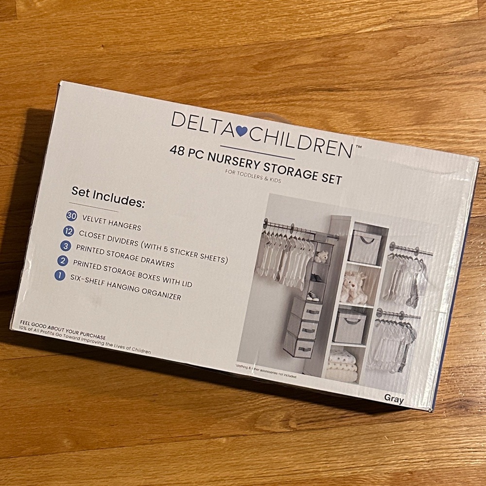 Gray Nursery Storage Set